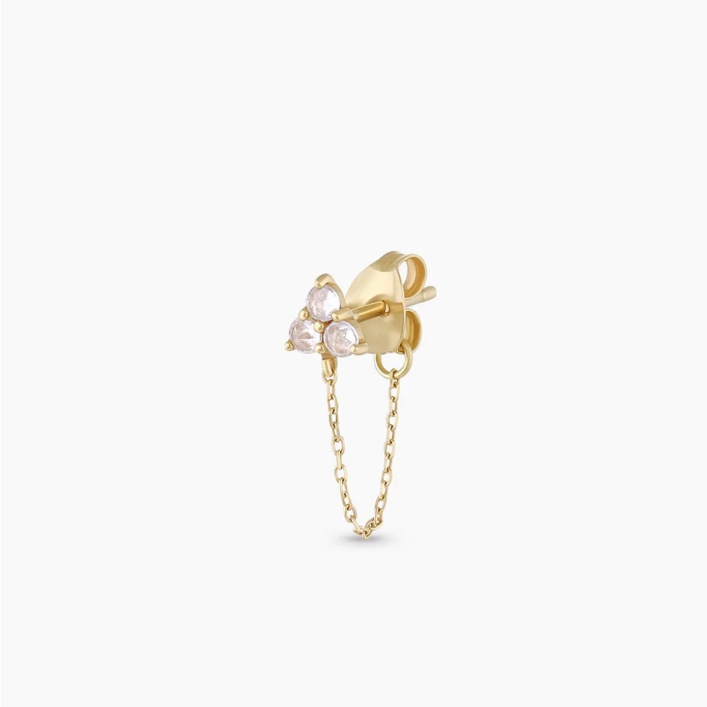 Gorjana 14k and white sapphire single earring